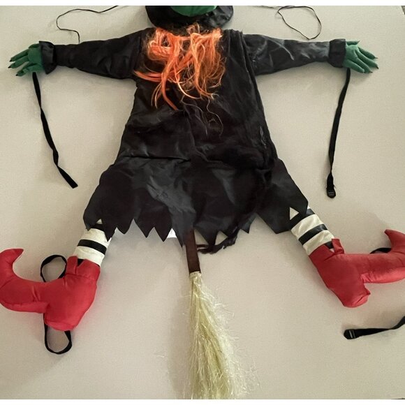 Gemmy Witch Crashing Into Tree Halloween Yard Decoration Outdoor Prop Vintage - Picture 1 of 14